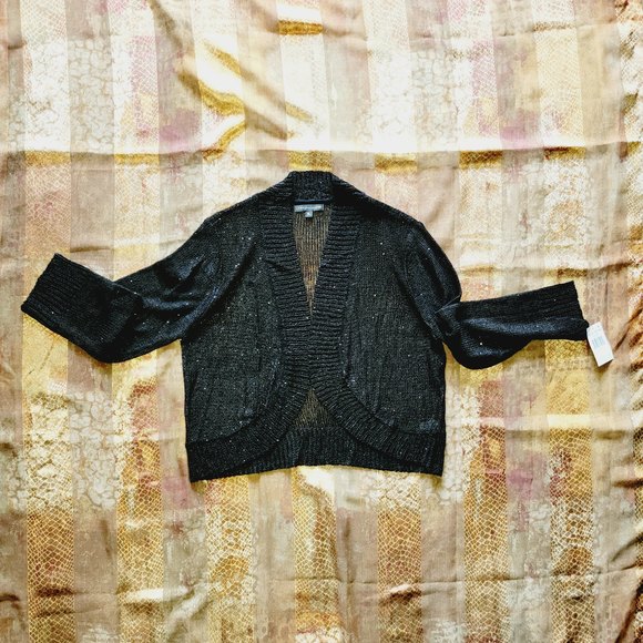 CHRIS McLAUGHLIN WOMEN XL LONG SLEEVE KNIT SHORT WASIT HOLIDAY CARDIGAN SWEATER - Picture 1 of 10